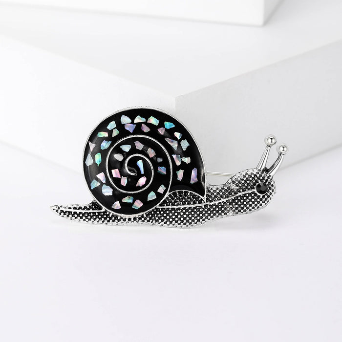 Alloy Enamel Cute Snail Brooch Pin For Coats And Suits