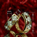 Vintage Premium Rhombus Hoop Earrings Trendy Daily Commuter Ear Cuff Jewelry For Women view 4