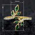 Forest Style Olive Branch Tender Leaf Ring Fresh European American Geometric Finger Jewelry view 5