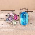Exaggerated Light Luxury Zircon Open Ring Niche Colorful Geometric Fashion Finger Jewelry view 5