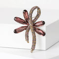 Fashion Alloy Rhinestone Bow Brooch For Womens Garment Decoration view 4