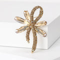 Fashion Alloy Rhinestone Bow Brooch For Womens Garment Decoration view 5