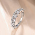 Korean Minimalist Double Layer Water Drop Open Ring For Women, Stackable Elegant Finger Jewelry view 2