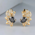 Personalized Floral Ear Cuff Earrings, Petal Flower Elegant Fashion Popular Earrings For Women view 1