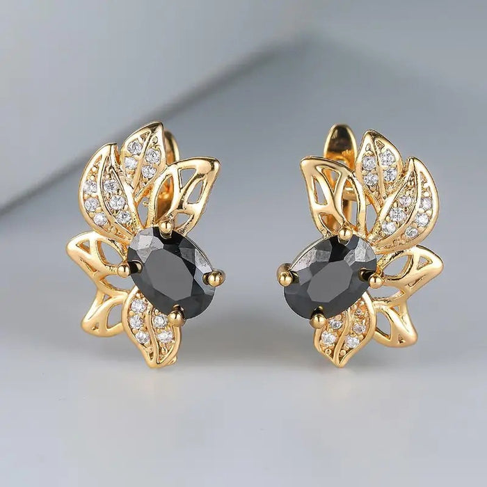 Personalized Floral Ear Cuff Earrings, Petal Flower Elegant Fashion Popular Earrings For Women