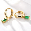 Korean Influencer Style Rectangular Hoop Earrings Simple Sparkling Women Ear Cuff Jewelry view 4