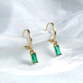 Korean Influencer Style Rectangular Hoop Earrings Simple Sparkling Women Ear Cuff Jewelry view 2