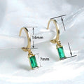 Korean Influencer Style Rectangular Hoop Earrings Simple Sparkling Women Ear Cuff Jewelry view 5