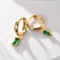 Korean Influencer Style Rectangular Hoop Earrings Simple Sparkling Women Ear Cuff Jewelry view 1