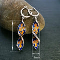 Hawaiian Plumeria Flower Earrings, Vintage Resin Pendant Ethnic Style Drop Earrings view 4