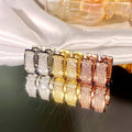Luxury Ear Cuff Style Earrings, Fashion Bridal Hollow Out Design Elegant Ear Jewelry For Women view 4