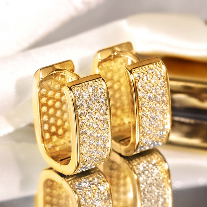 Luxury Ear Cuff Style Earrings, Fashion Bridal Hollow Out Design Elegant Ear Jewelry For Women