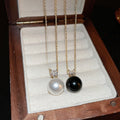 French Light Luxury Zircon Round Faux Pearl Geometric Clavicle Necklace Minimalist Fashion Jewelry view 2