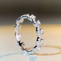 Princess Small Crown Light Luxury Ring, Lace Wave Stackable Women's Finger Ring With Elegant Style view 3