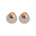 Minimalist Iron Round Geometric Sequin Stud Earrings With Silver Pins Creative Fashion Jewelry view 5