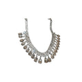 European Style Alloy Square Rhinestone Tassel Collarbone Necklace Geometric Luxury Statement Jewelry view 5