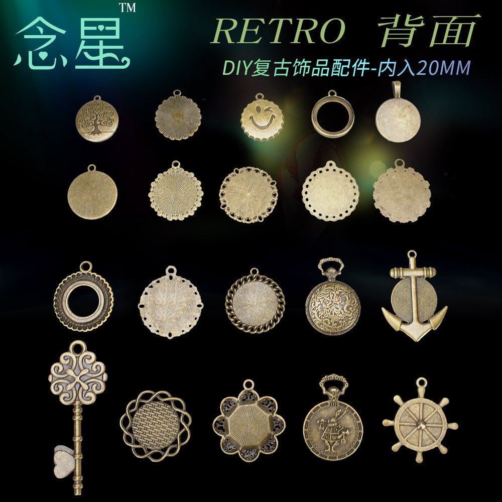 20mm Round Alloy Bezel Setting Pendant Base