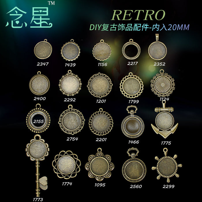 20mm Round Alloy Bezel Setting Pendant Base