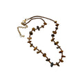 Vintage Irregular Faux Tiger Eye Geometric Sweater Necklace In Mixed Materials view 5