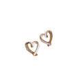 Unique Heart Shaped Stud Earrings For Women, Resin Zircon Daily Commuter Ear Jewelry view 5