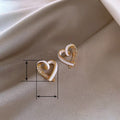 Unique Heart Shaped Stud Earrings For Women, Resin Zircon Daily Commuter Ear Jewelry view 4