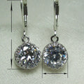 Sparkling Round Zircon Drop Earrings, Korean Style Commuter Ear Hooks For Young Women view 5