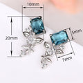 Geometric Irregular Zircon Stud Earrings Flower Series Unique Design Floral Earrings For Women view 5