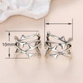 Hollow Thorn Ear Cuff And Ring Set, European American Punk Style No Piercing Unique Jewelry Earrings view 4