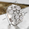 Irregular Starry Zircon Ring For Women, Royal Luxury Round Fashion Jewelry view 5