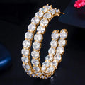 C Shaped Oversized Hoop Earrings Elegant Statement Large Exaggerated Fashion Ear Jewelry view 3