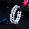 C Shaped Oversized Hoop Earrings Elegant Statement Large Exaggerated Fashion Ear Jewelry view 5
