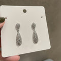 Korean Style Pear Shaped Stud Earrings Luxury Court Water Drop Bridal Dress Earrings view 2