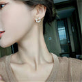 Bowknot Faux Pearl Stud Earrings For Women, Simple Petite Light Luxury Sweet Ear Jewelry view 3