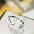 Delicate Thin Band Ring With Micro Paved Zircon Bar, Fashion Personality Pinky Jewelry view 3
