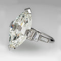 New Banquet Geometric Ring For Women, European Creative Simulated Marquise Zircon Inlay Finger Ring view 2