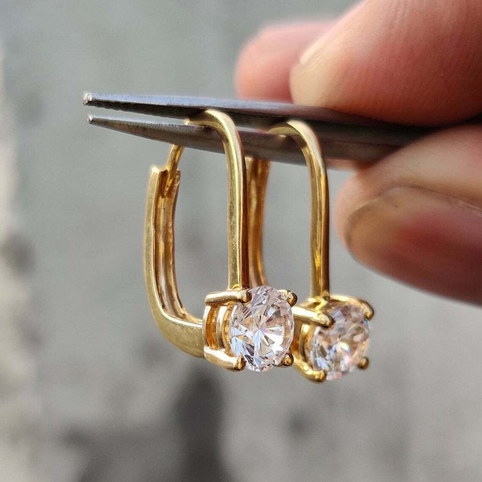 Korean Japanese Style Minimalist Four Prong Ear Cuff Autumn Cool Tone Earrings For Women
