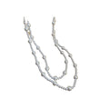 Minimalist Long Faux Pearl Geometric Sweater Necklace For Elegant Winter Commute Style view 5