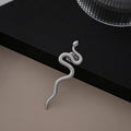 Exaggerated Snake Shape Brooch, Creative Minimalist Animal Clothing Accessory Lapel Pin view 3