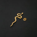 Exaggerated Snake Shape Brooch, Creative Minimalist Animal Clothing Accessory Lapel Pin view 4
