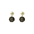 Luxury Chinese Dragon Enamel Alloy Drop Stud Earrings, Red Black New Year Festival Dangle Earrings view 5