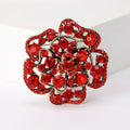 Alloy Rhinestone Rose Brooch For Elegant Lapel And Scarf Pin view 5