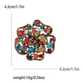 Alloy Rhinestone Rose Brooch For Elegant Lapel And Scarf Pin view 6