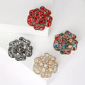 Alloy Rhinestone Rose Brooch For Elegant Lapel And Scarf Pin view 1