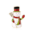 Alloy Enamel Snowman Brooch For Halloween Apparel Decoration view 5