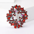 Alloy Rhinestone Star Wreath Brooch For Coat And Shawl Fastening view 5