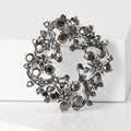 Alloy Rhinestone Star Wreath Brooch For Coat And Shawl Fastening view 2
