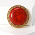 Alloy Cracked Flower Brooch Vintage Ethnic Style Lapel Pin For Accessories view 5