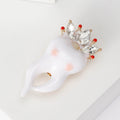 Alloy Rhinestone Tooth Brooch Pin For Creative Clothing Decoration view 2