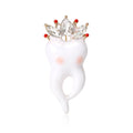 Alloy Rhinestone Tooth Brooch Pin For Creative Clothing Decoration view 5