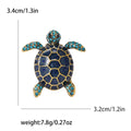 Alloy Rhinestone Turtle Brooch Pin For Creative Animal Clothing Decor view 6